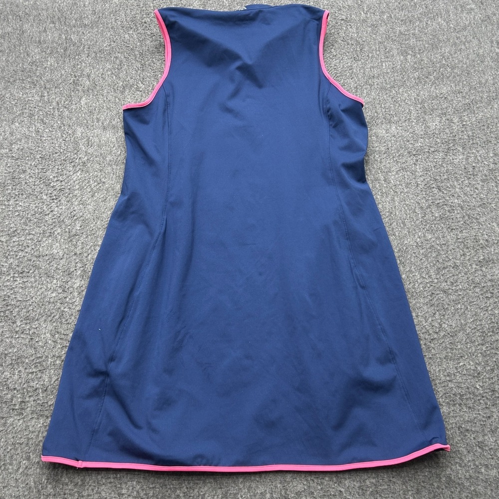IZOD Golf Dress Womens XL Sleeveless Polo Zip Front Navy Pockets Athletic Tennis - Picture 10 of 10